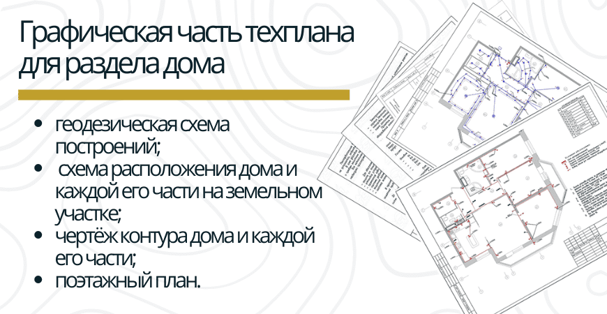 Графическая часть техплана для раздела дома в Чкаловске